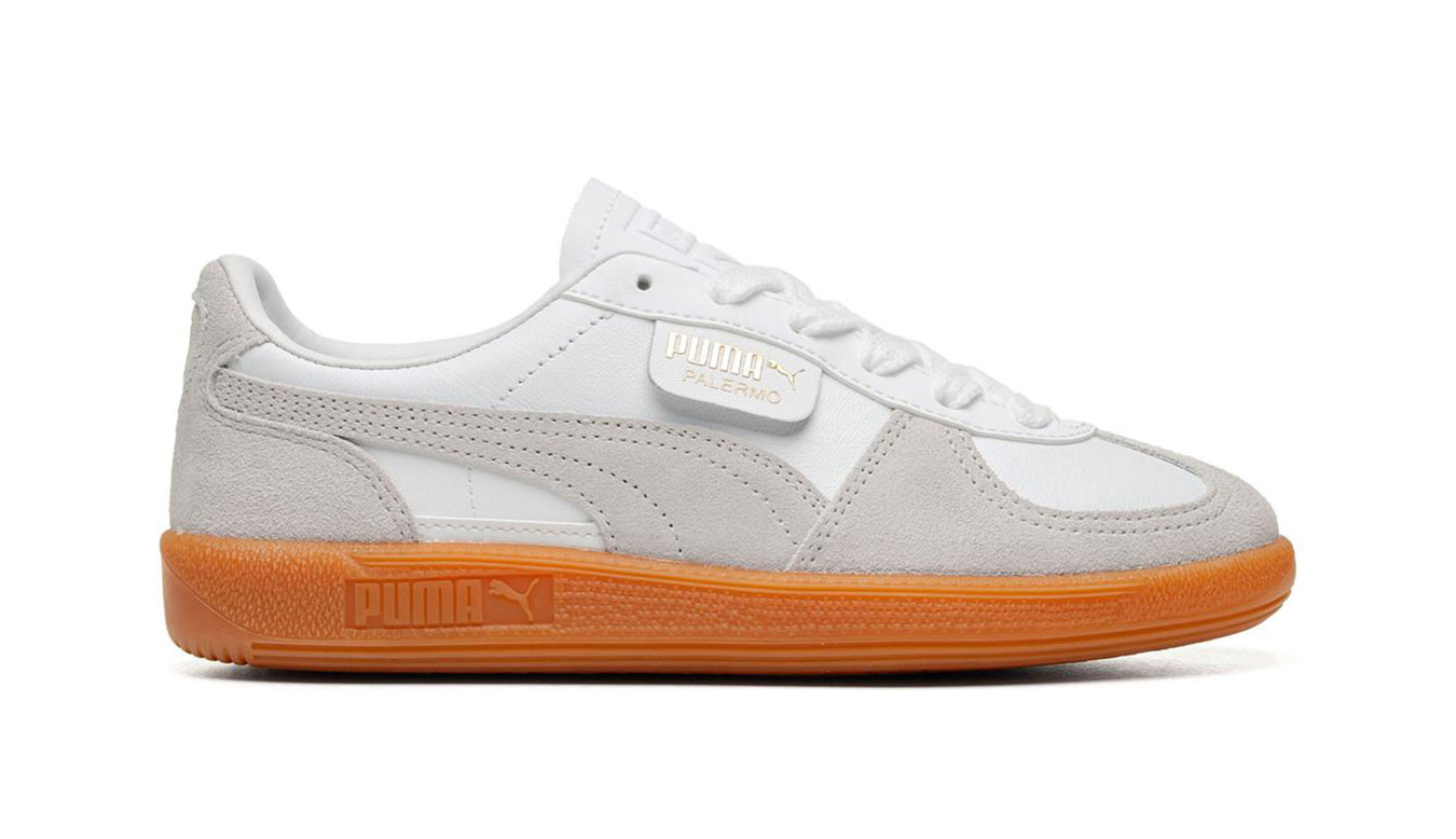 Puma Palermo Lth White - Pánské - Tenisky Puma - Bílé - 396464-12 - Velikost: 37.5