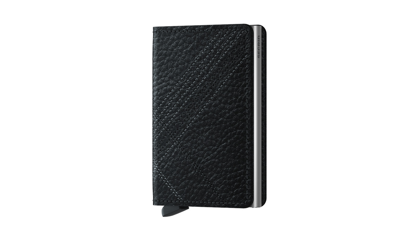 Secrid Slimwallet Stitch Linea Black - Unisex - Doplněk Secrid - Černé - SSt-Linea-Black - Velikost: UNI