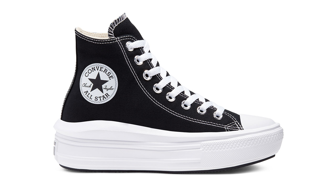 Converse Chuck Taylor All Star Move High Top - Dámské - Tenisky Converse - Černé - 568497C - Velikost: 37