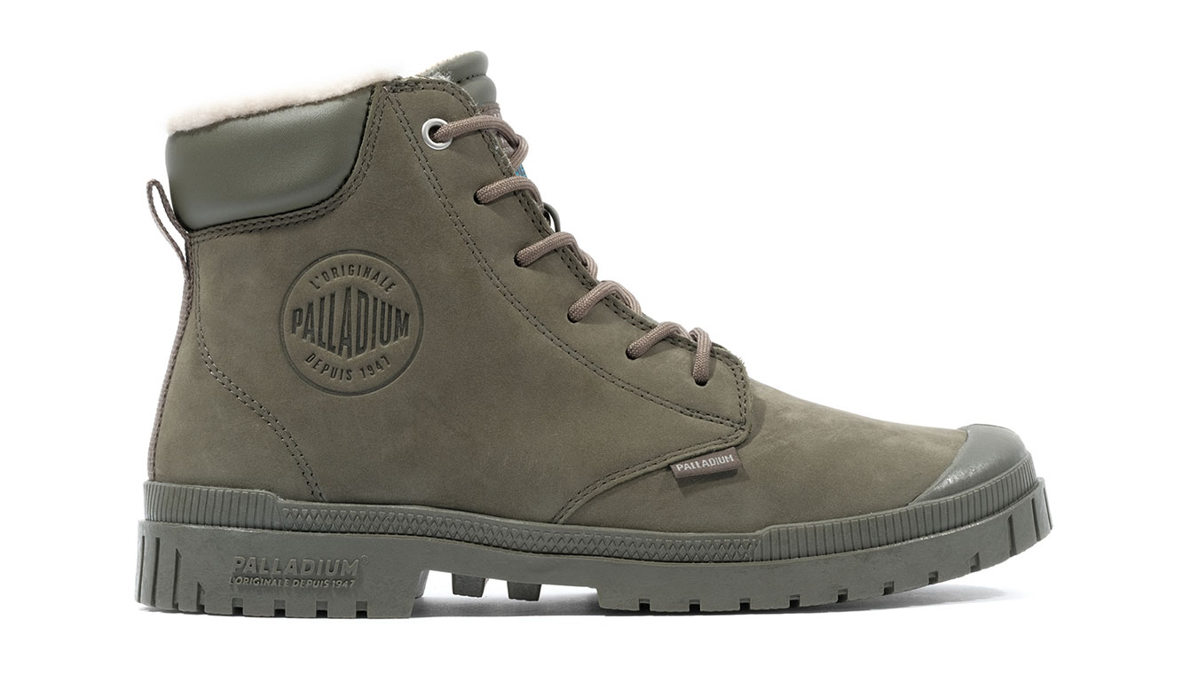 Levně Palladium SP20 Cuff Leather Waterproof WL - Unisex - Tenisky Palladium - Zelené - 79067-325-M
