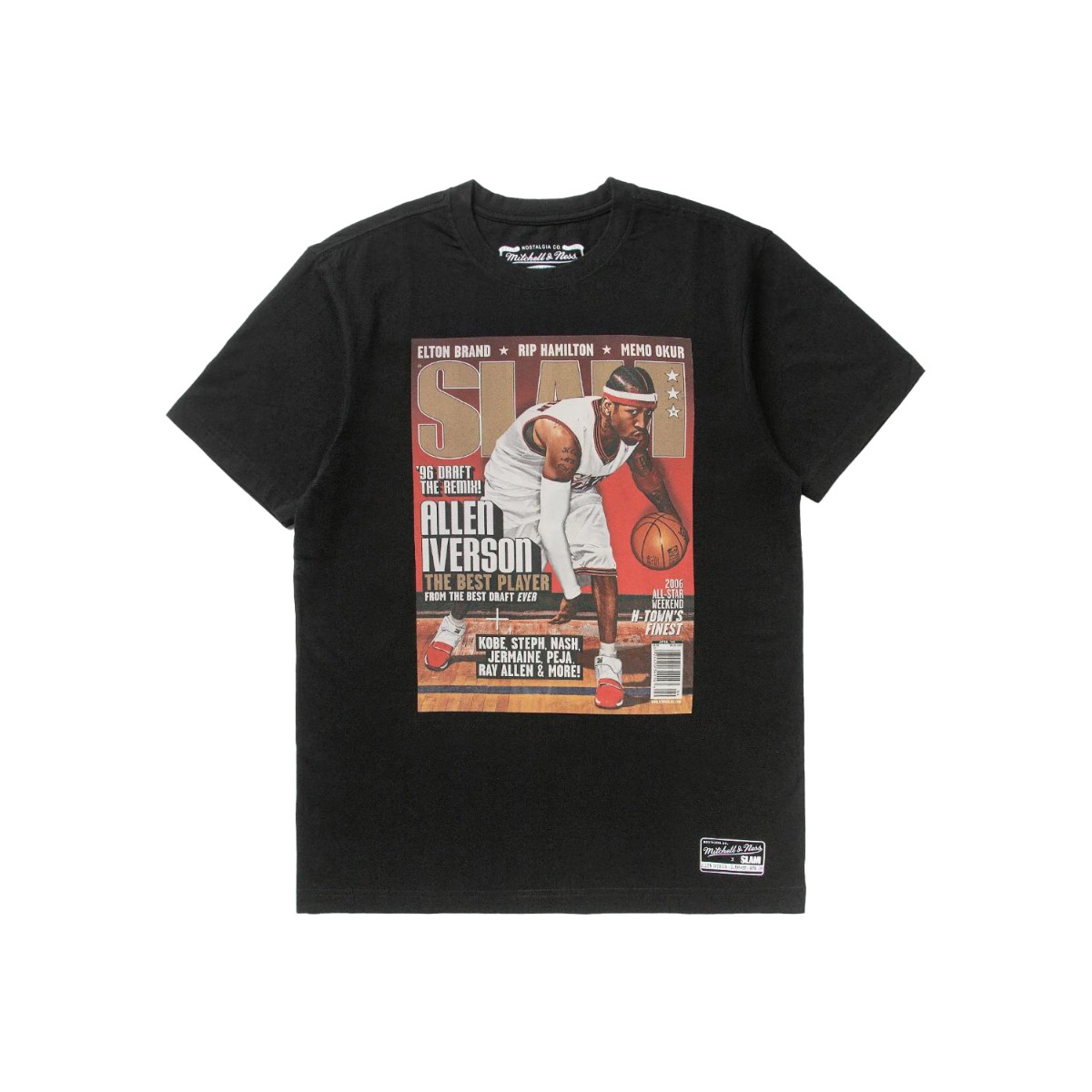 Mitchell & Ness NBA 76ers Allen Iverson Slam Tee - Pánské - Triko Mitchell & Ness - Černé - BMTRINTL1752-P76BLCKAI - Velikost: 2XL
