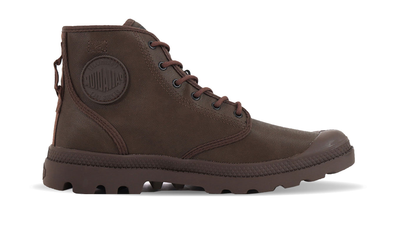 Palladium Pampa Hi Coated Dark Cocoa - Pánské - Tenisky Palladium - Hnědé - 74375-249-M - Velikost: 45