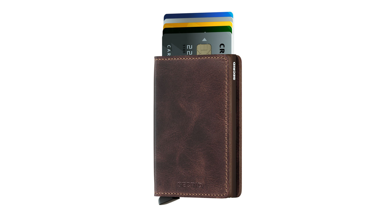 Secrid Slimwallet Vintage Chocolate - Unisex - Doplněk Secrid - Hnědé - SV-CHOCOLATE - Velikost: UNI