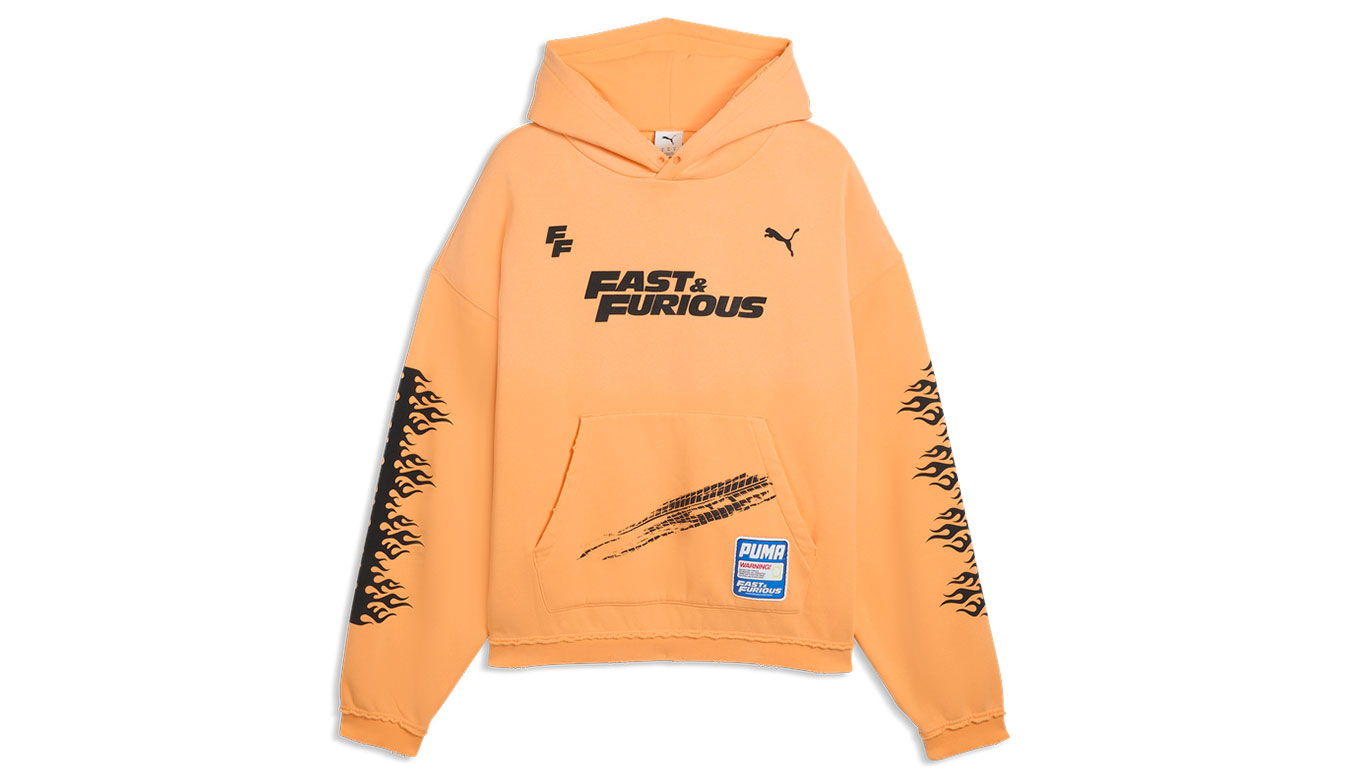 Levně Puma PUMA X FAST & FURIOUS Hoodie S - Pánské - Mikina Puma - Oranžové - 637903-01