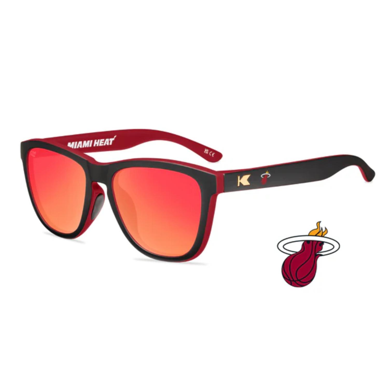 Levně Knockaround NBA Premium Sport Miami Heat Sunglasses - Unisex - Brýle Knockaround - Černé - COLB3219
