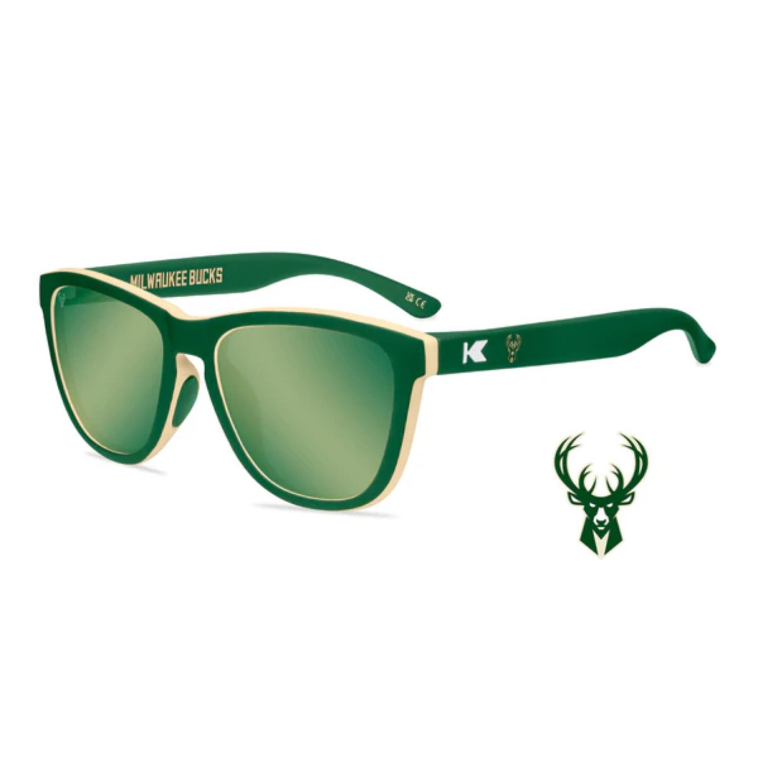 Levně Knockaround NBA Premium Sport Milwaukee Bucks Sunglasses - Unisex - Brýle Knockaround - Zelené - COLB3220