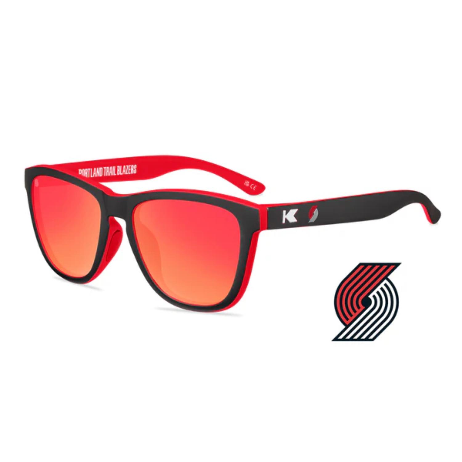 Levně Knockaround NBA Premium Sport Portland Trail Blazers Sunglasses - Unisex - Brýle Knockaround - Černé - COLB3228