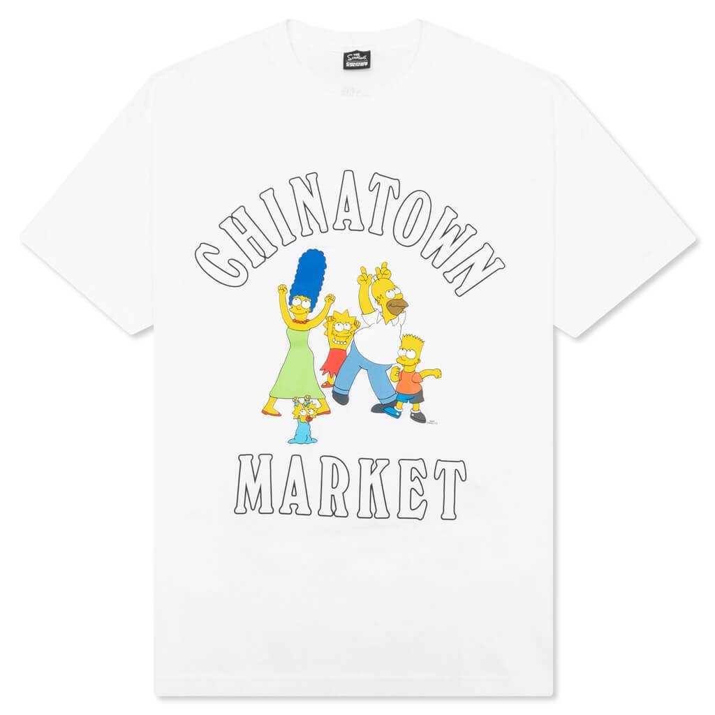 The Simpsons X Chinatown Market Family Og T-Shirt White - Pánské - Triko MARKET - Bílé - CTM1990346/0001 - Velikost: XL
