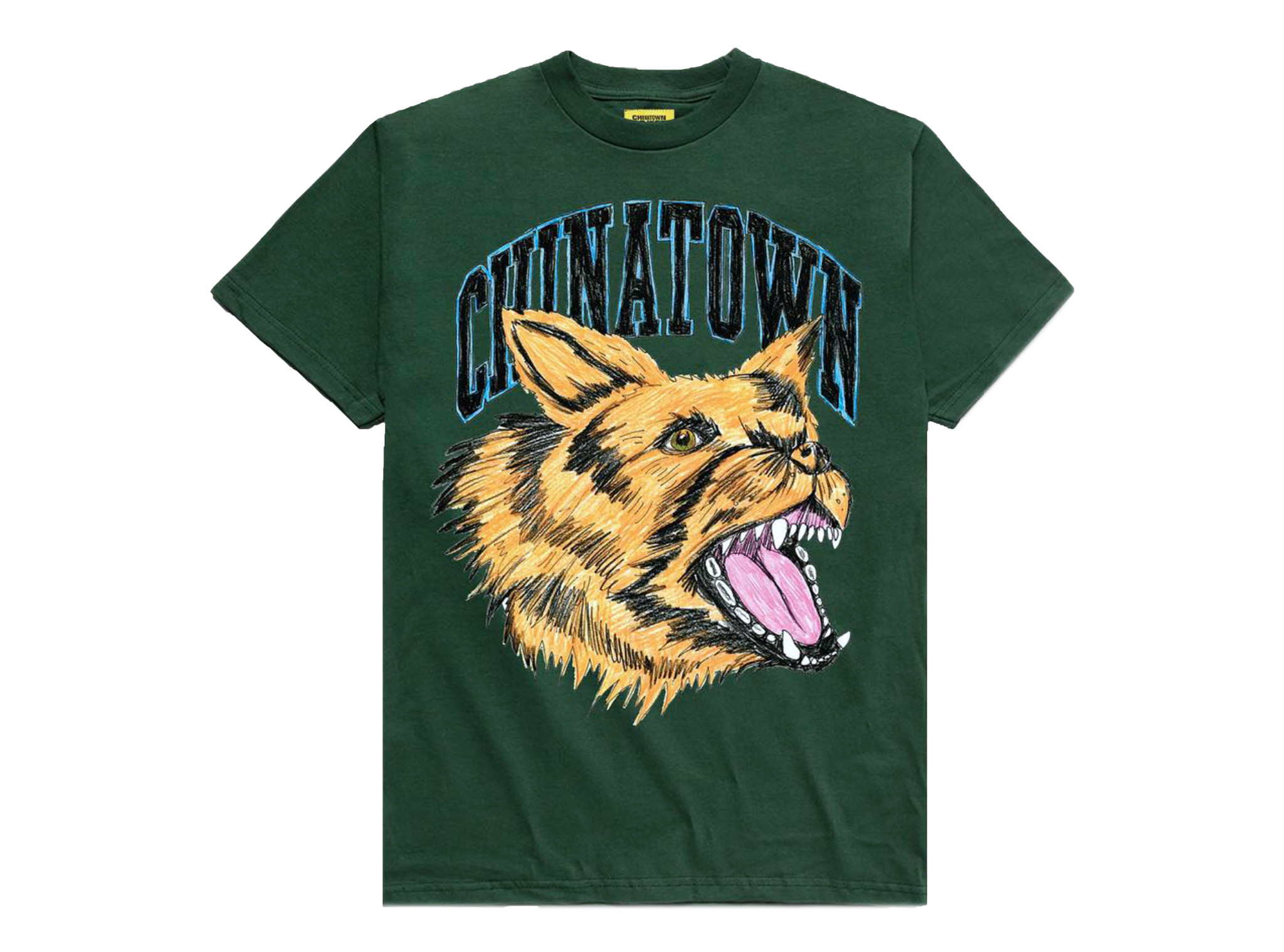 Chinatown Market Beware Sketch Tee Spruce - Pánské - Triko MARKET - Zelené - CTM1990454/0443