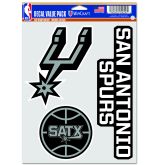 WinCraft NBA San Antonio Spurs Multi Use Decal - Černé - Nálepky WinCraft NBA San Antonio Spurs Multi Use Decal - Černé - Nálepky