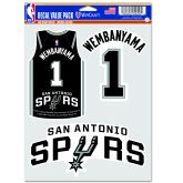 WinCraft NBA Victor Wembanyama San Antonio Spurs Multi Use Decal - Černé - Nálepky WinCraft NBA Victor Wembanyama San Antonio Spurs Multi Use Decal - Černé - Nálepky