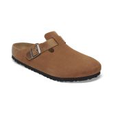 Birkenstock Boston BS Mixed Leather Regular Fit Brown 1029185 - Hnědé - Sandály Birkenstock Boston BS Mixed Leather Regular Fit Brown 1029185 - Hnědé - Sandály