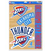 WinCraft NBA 11x17 Oklahoma City Thunder Multi-Use Decal - Vícebarevné - Nálepky