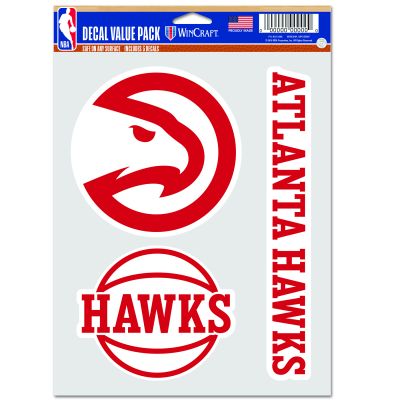 WinCraft NBA Atlanta Hawks Multi Use Decal - Červené - Nálepky