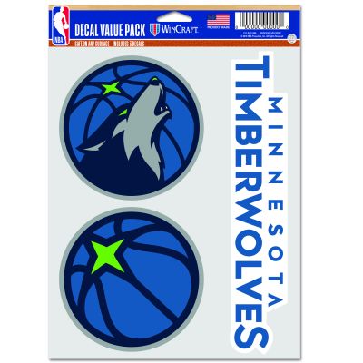 WinCraft NBA Minnesota Timberwolves Multi Use Decal - Modré - Nálepky