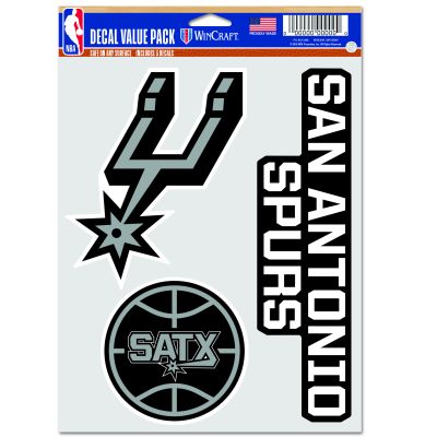 WinCraft NBA San Antonio Spurs Multi Use Decal - Černé - Nálepky