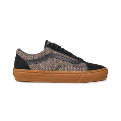 Vans Old Skool Herringbone Black/Brown - Černé - Tenisky
