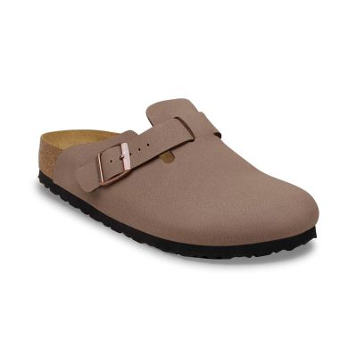 Birkenstock Boston TEX Birko-Flor Narrow Fit Mocca - Hnědé - Sandály Birkenstock Boston TEX Birko-Flor Narrow Fit Mocca - Hnědé - Sandály