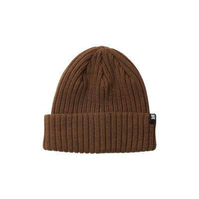 DC Shoes Fish N Destroy 2 Cuffed Beanie Dark Earth - Hnědé - Čepice