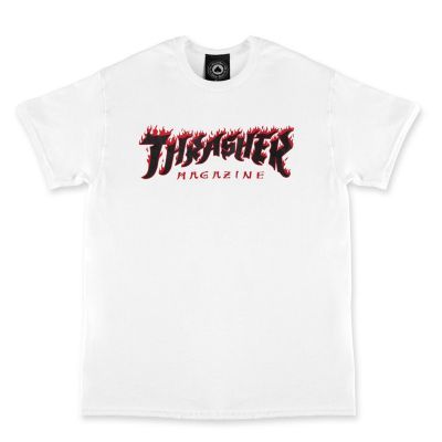 Thrasher Skate Mag Possessed Logo Short Sleeve Tee - Bílé - Triko