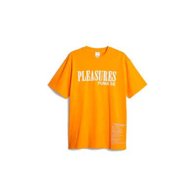 Puma x PLEASURES Typo Tee - Oranžové - Triko