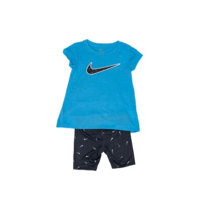 Nike Girls Bike Short 2pc Set Black - Černé - Set