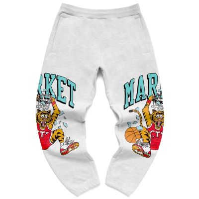 Market Dunking Cat Sweatpants Ash Grey - Šedé - Kalhoty