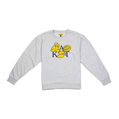 Market Bubble Letter Crewneck Sweatshirt - Šedé - Mikina