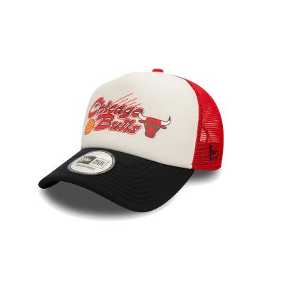 New Era Chicago Bulls NBA Graphic Red 9FORTY E-Frame Adjustable Trucker Cap - Červené - Čepice