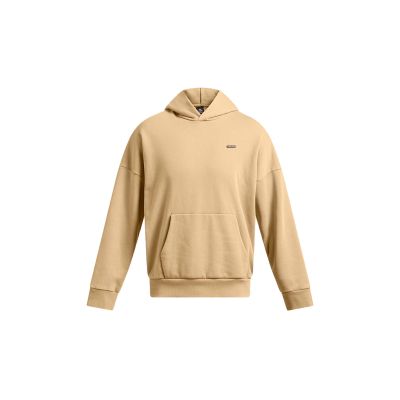Under Armour M Icon Heavyweight Fleece Wash Oversized Hoodie - Hnědé - Mikina