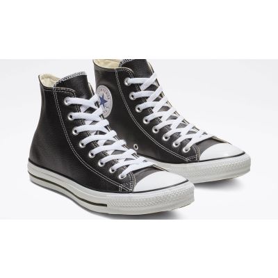 Converse Chuck Taylor Hi Leather Black - Černé - Tenisky