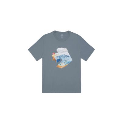 Converse Star Chevron Ocean T-Shirt - Modré - Triko