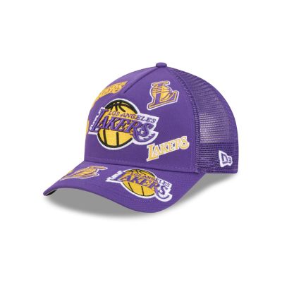 New Era NBA 9FORTY A-Frame Trucker All Over Los Angeles Lakers - Fialové - Kšiltovka New Era NBA 9FORTY A-Frame Trucker All Over Los Angeles Lakers - Fialové - Kšiltovka