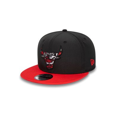 New Era Chicago Bulls Infill Black 9FIFTY Snapback Cap - Černé - Čepice
