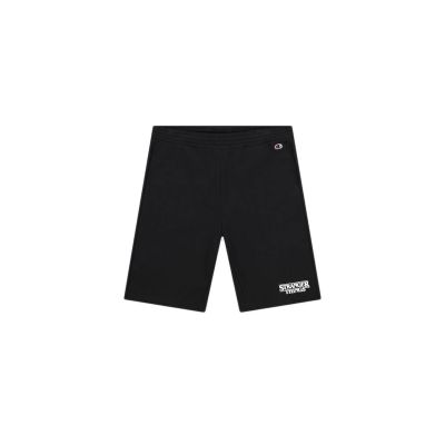 Champion X Stranger Things Unisex Shorts-M - Černé - Kraťasy