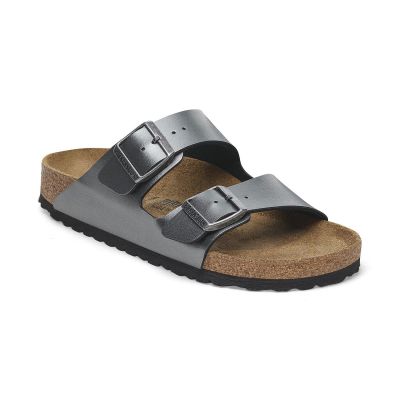 Birkenstock Arizona Birko-Flor Regular fit Silver - Šedé - Sandály Birkenstock Arizona Birko-Flor Regular fit Silver - Šedé - Sandály