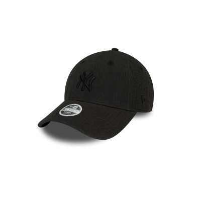 New Era New York Yankees Womens Bubble Stitch Black 9FORTY Adjustable Cap - Černé - Čepice