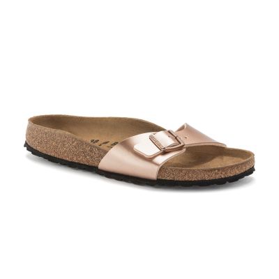 Birkenstock Madrid Birko-Flor Copper Regular Fit - Růžové - Sandály Birkenstock Madrid Birko-Flor Copper Regular Fit - Růžové - Sandály