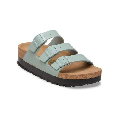 Birkenstock Florida Vegan Flex Platform Birko-Flor Narrow Fit Pure Sage - Zelené - Sandály Birkenstock Florida Vegan Flex Platform Birko-Flor Narrow Fit Pure Sage - Zelené - Sandály