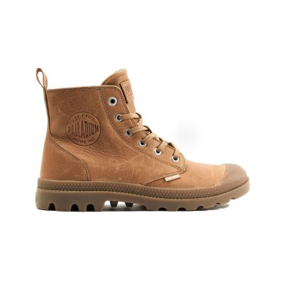 Palladium Pampa Zip Leather Essential - Hnědé - Tenisky Palladium Pampa Zip Leather Essential - Hnědé - Tenisky