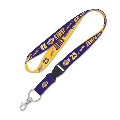 WinCraft NBA LeBron James Los Angeles Lakers Lanyard - Fialové - Klíčenka