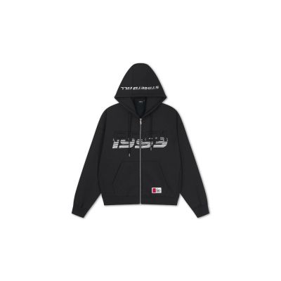 AND1 Logo Self Applique Zip Thru Hoodie - Černé - Mikina AND1 Logo Self Applique Zip Thru Hoodie - Černé - Mikina