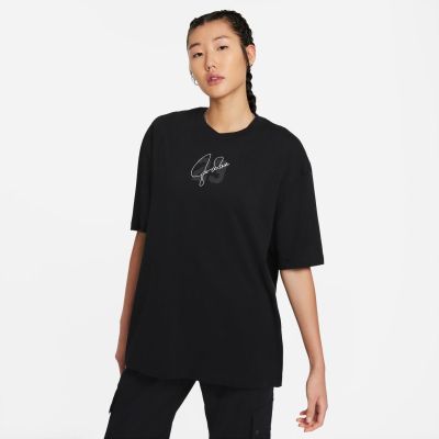 Jordan Essentials Wmns Short-Sleeve Graphic Tee Black - Černé - Triko