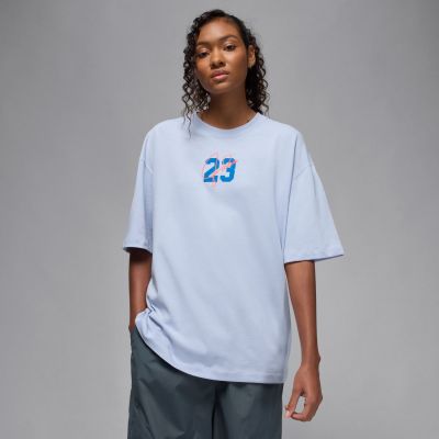Jordan Essentials Wmns Short-Sleeve Graphic Tee Ghost - Šedé - Triko