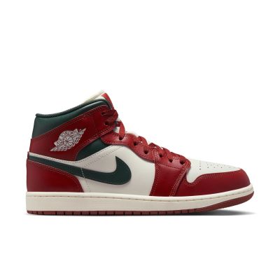 Air Jordan 1 Mid "Redstone" - Bílé - Tenisky