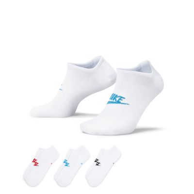 Nike Sportswear Everyday Essential No-Show 3-Pack Socks Multi-Color - Bílé - Ponožky