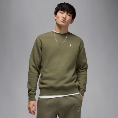Jordan Brooklyn Fleece Crew-Neck Sweatshirt Medium Olive - Hnědé - Mikina