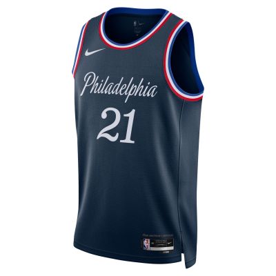 Nike Dri-FIT Philadelphia 76ers Joel Embiid Swingman Jersey - Modré - Dres