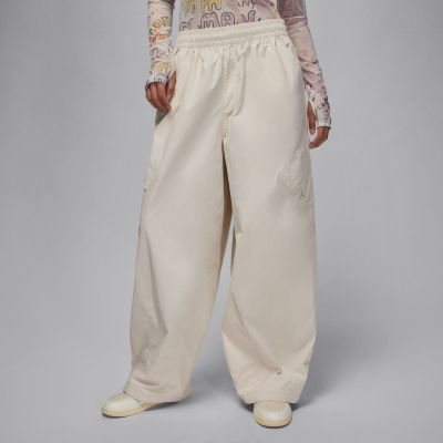 Jordan Flight Chicago Wmns Parachute Pants Light Orewood Brown - Bílé - Kalhoty