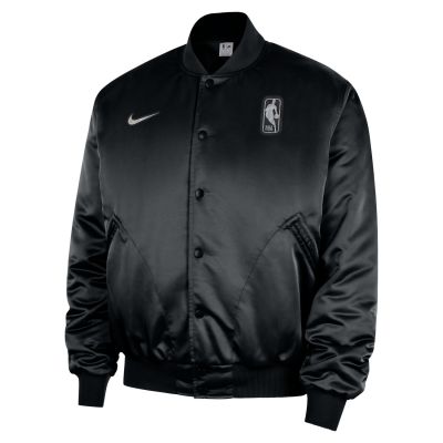 Nike NBA Team 31 Full-Snap Bomber Jacket Black - Černé - Bunda